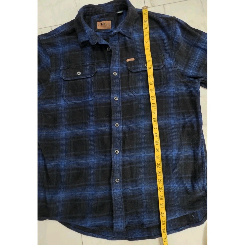 Orvis Classic Collection Blue Plaid Flannel Shirt Jacket Men's L Pockets - Picture 13 of 13